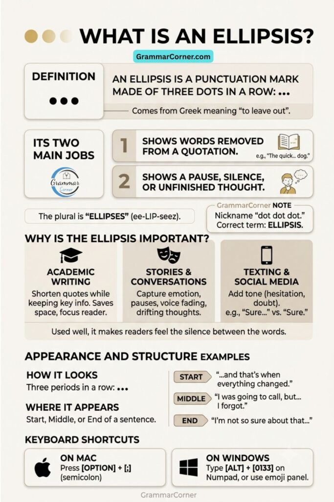 Ellipsis Examples and Rules --- Ellipsis Chart