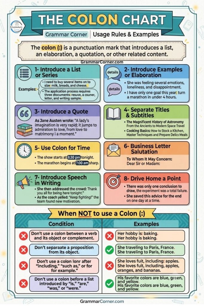 Colon Chart_ How and When to Use a Colon (Rules & Examples)