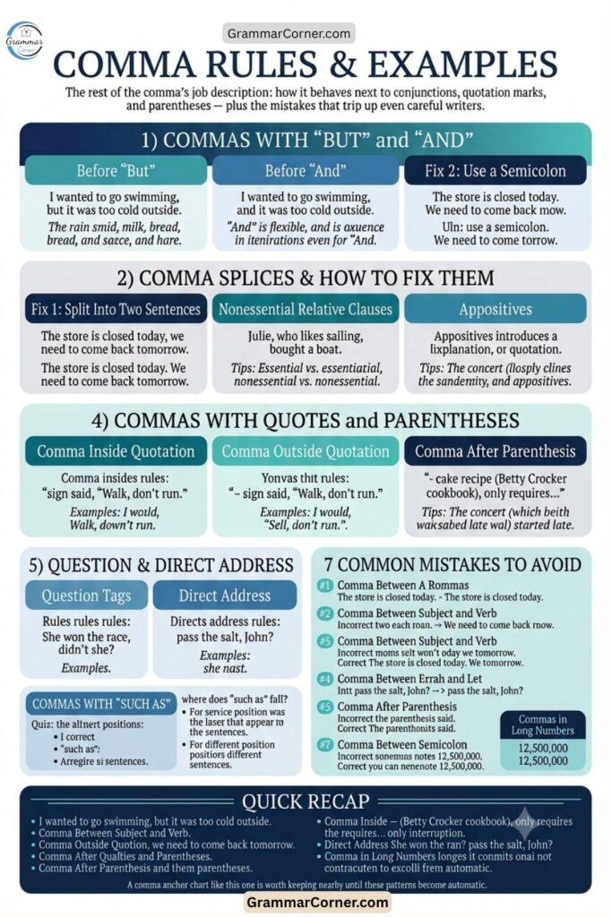 Comma Chart (Rules and Grammar)