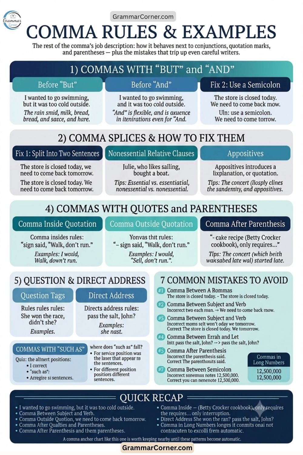 Comma Chart (Rules and Grammar)