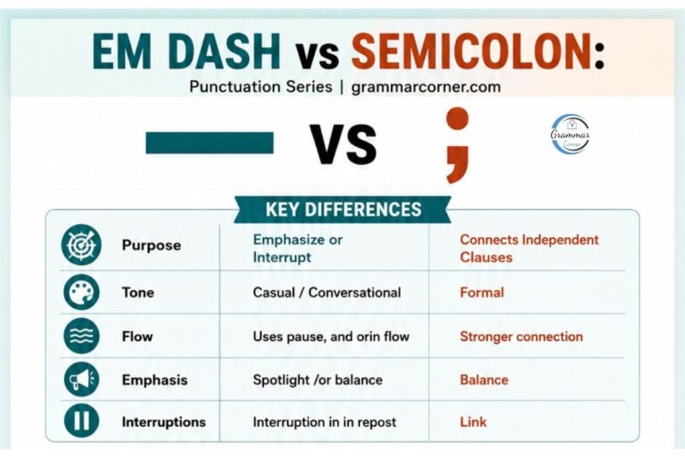 Em Dash Vs Semicolon (Key Differences)