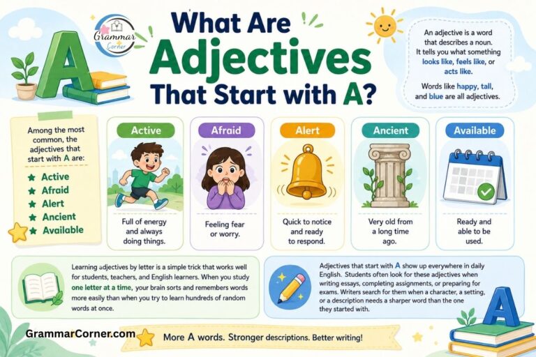 List of Adjectives that start with A