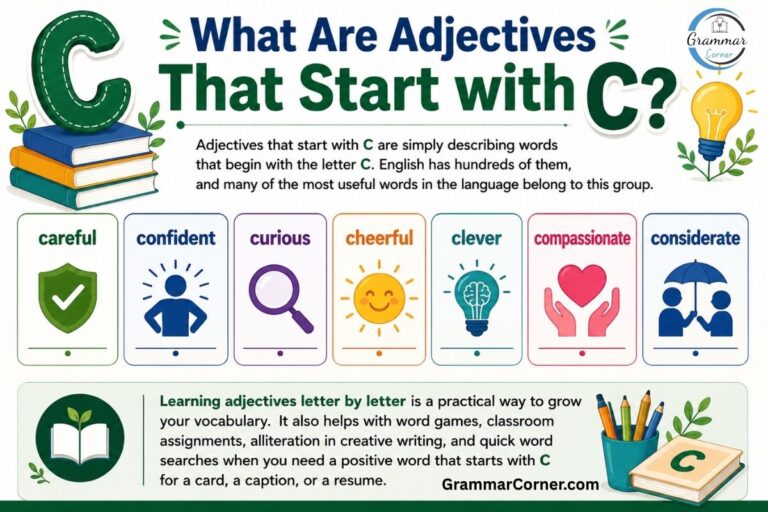 List of Adjectives that start with C