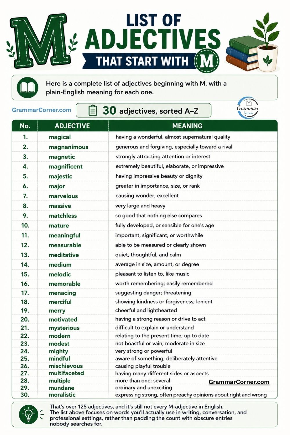 30 Adjectives That Start With M