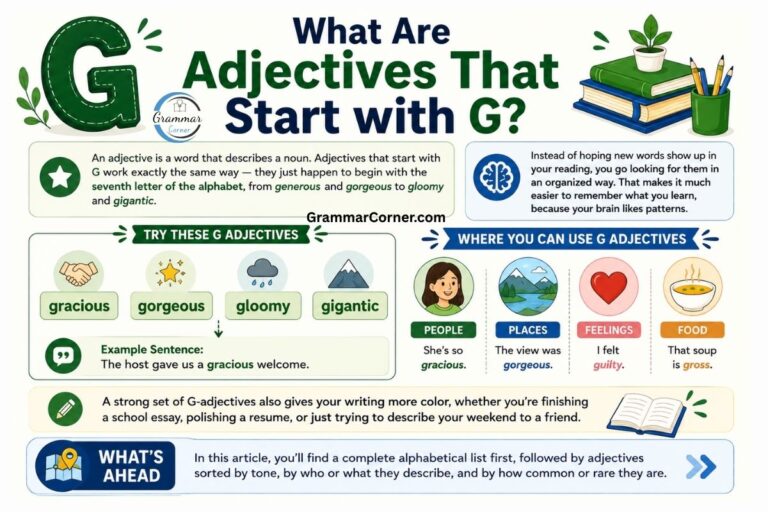 Adjectives that start with G