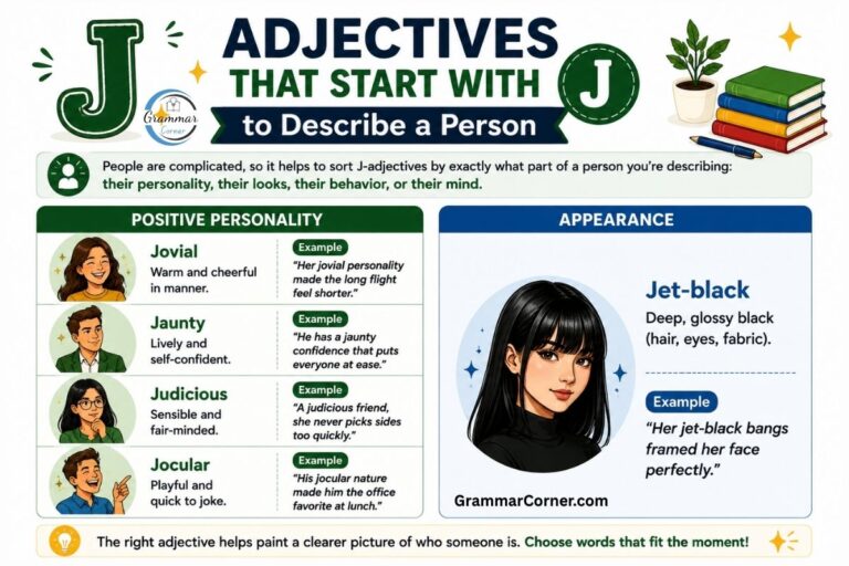 Adjectives that start with J to describe a person