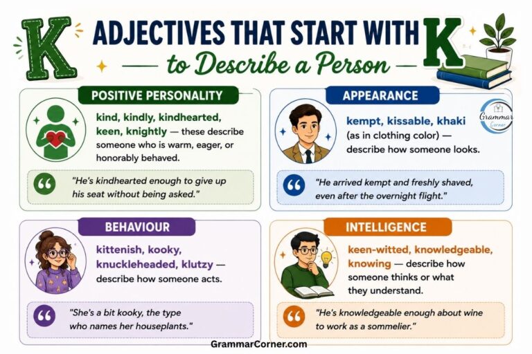 Adjectives that start with K to describe a person
