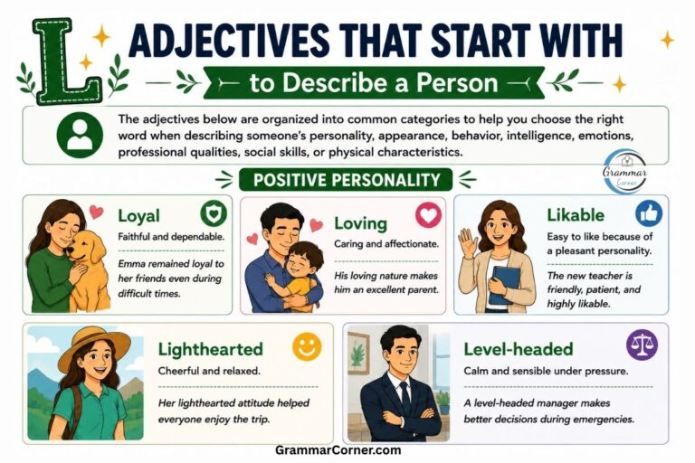 Adjectives that start with L to describe a person