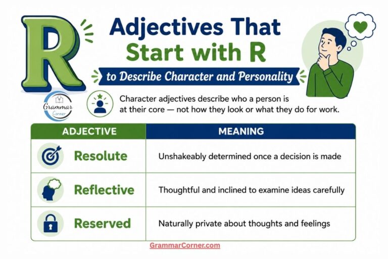 Adjectives that start with R to describe a person