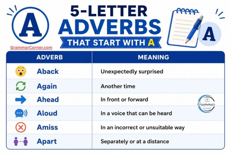 5-Letter Adverbs That Start With A