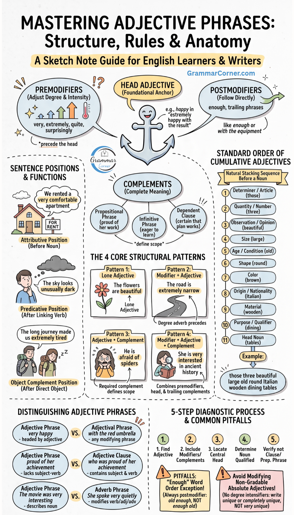 Adjective Phrases (Structure, Rules and Examples)