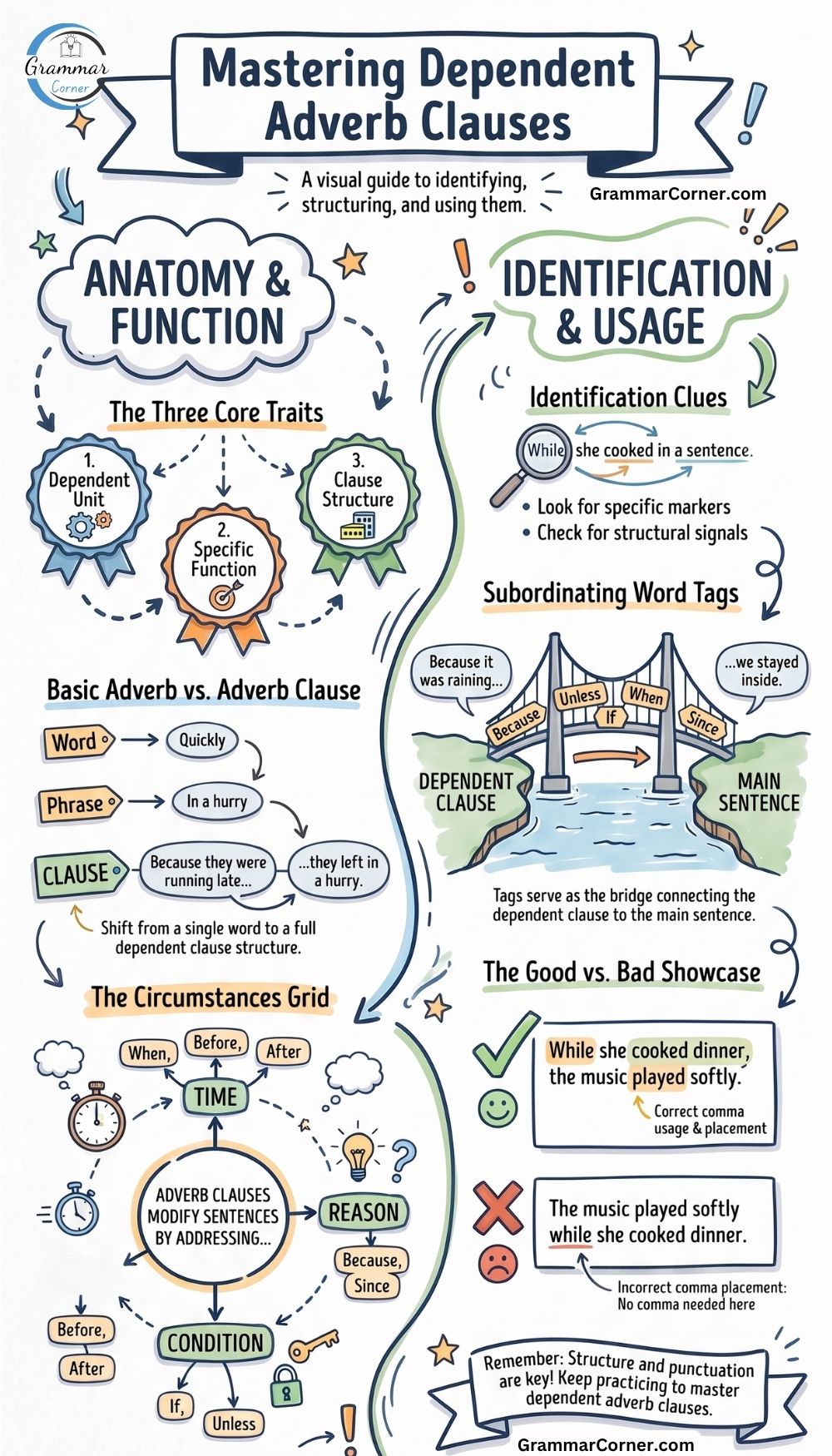 Dependent Adverb Clauses Explained With Examples