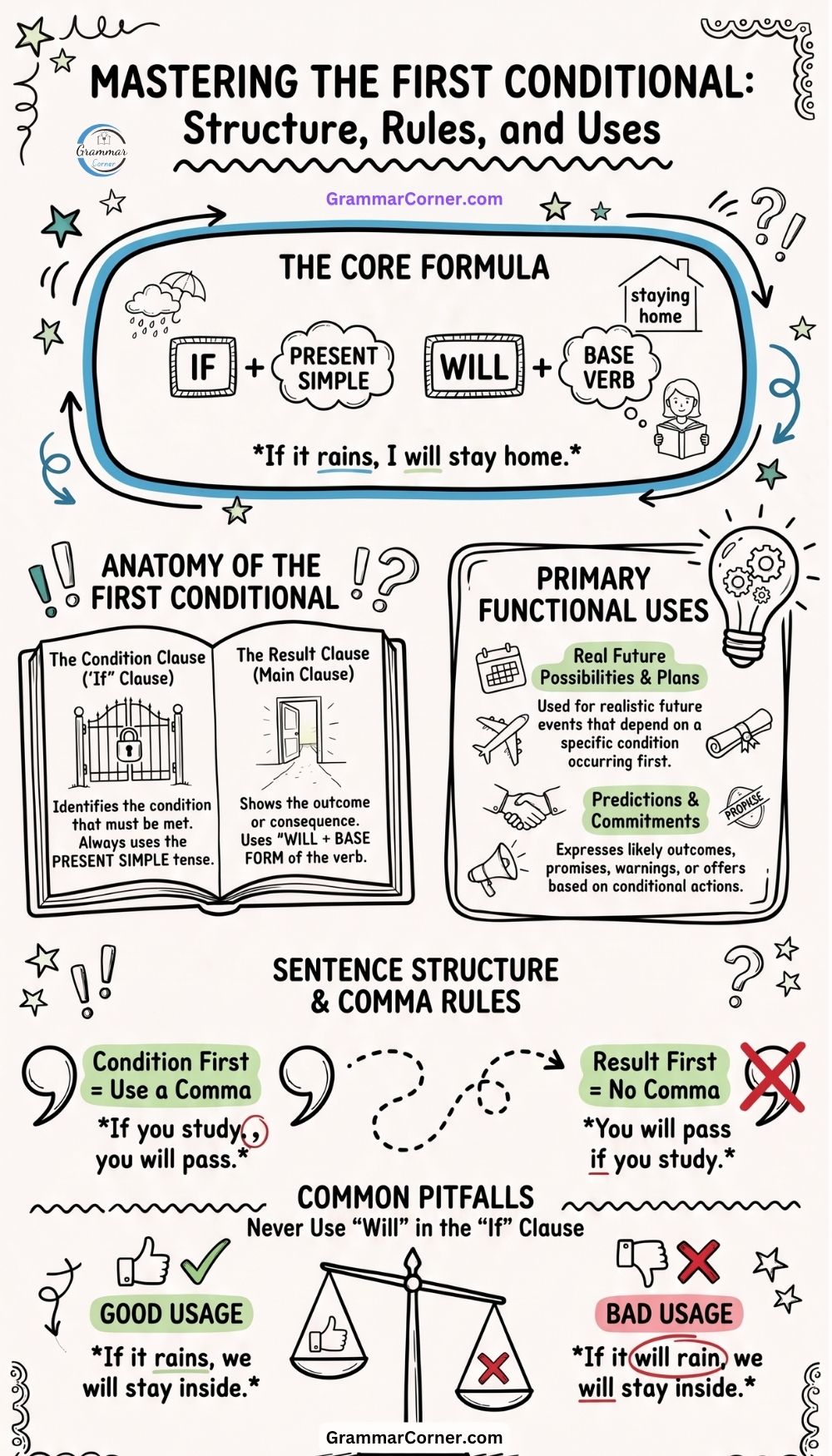 First Conditionals (Structure, Rules and Examples)