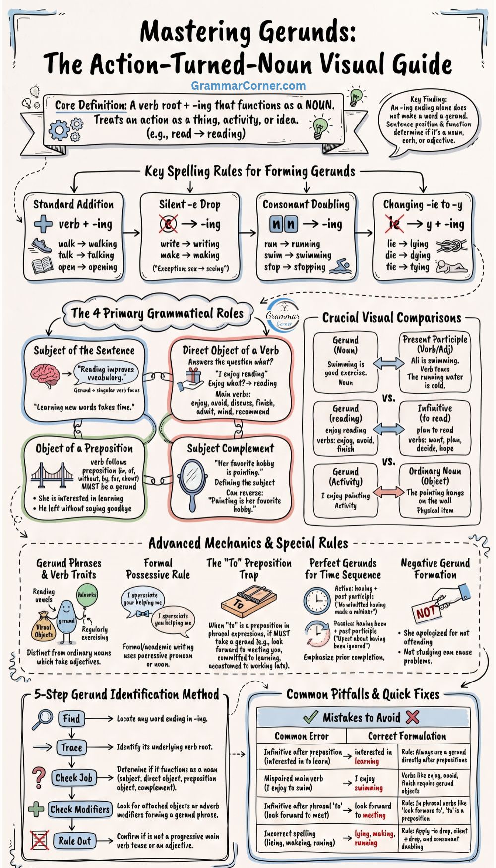 Gerunds (Uses and Examples) _ Gerunds vs Infinitives