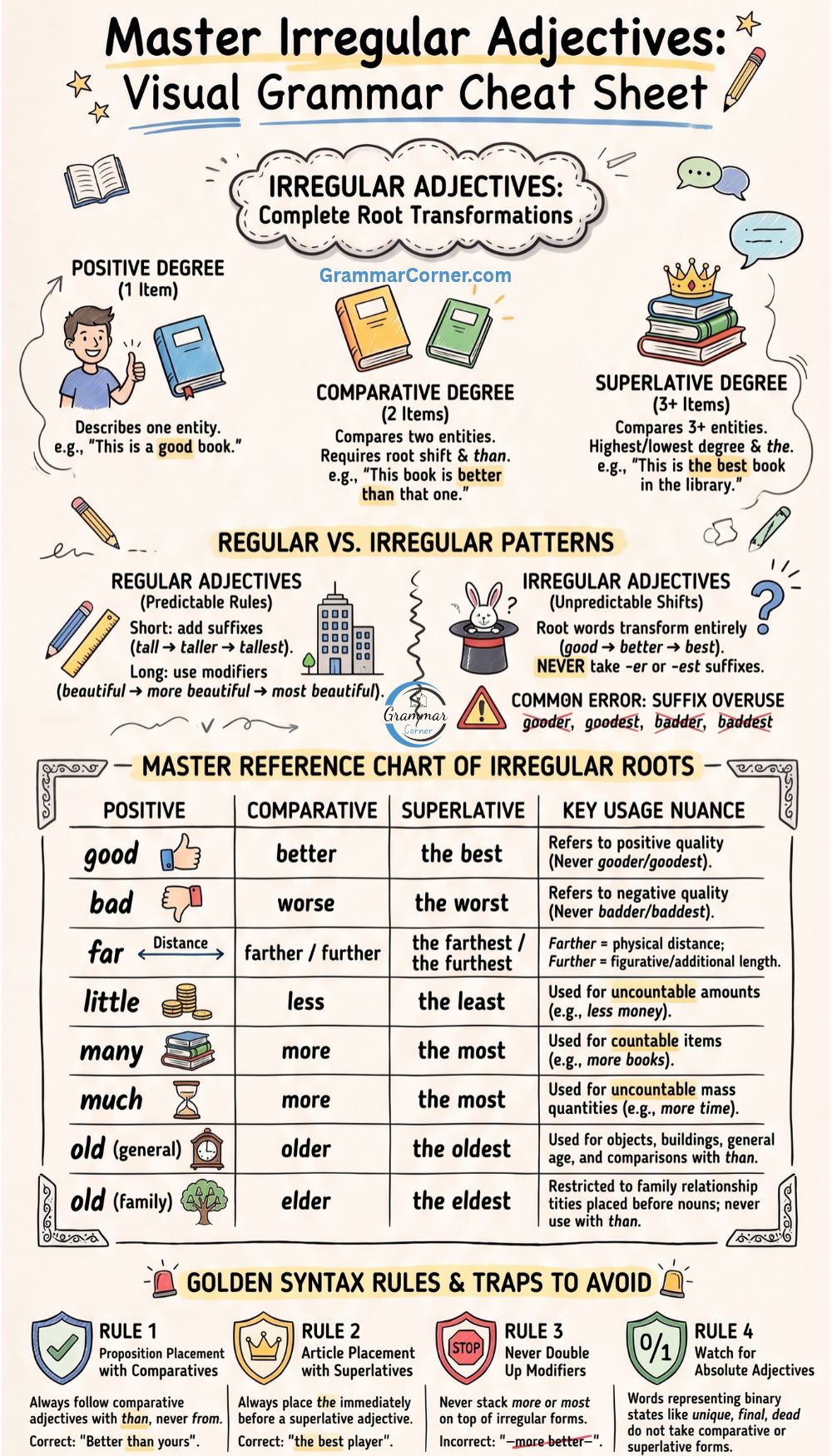 Irregular Adjectives Examples
