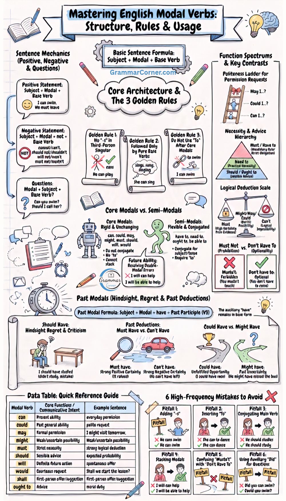 Modal Verbs Structure, Rules & Examples (Modal Verbs Chart)