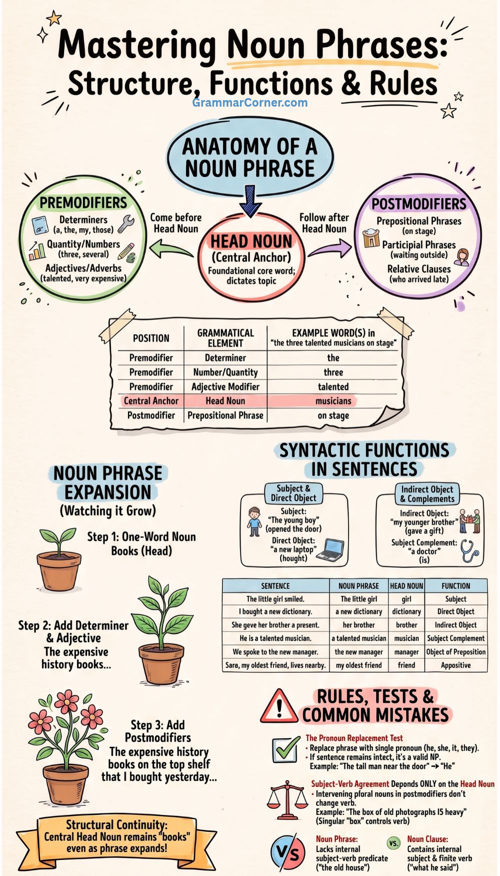 Noun Phrases Structure, Rules and Examples