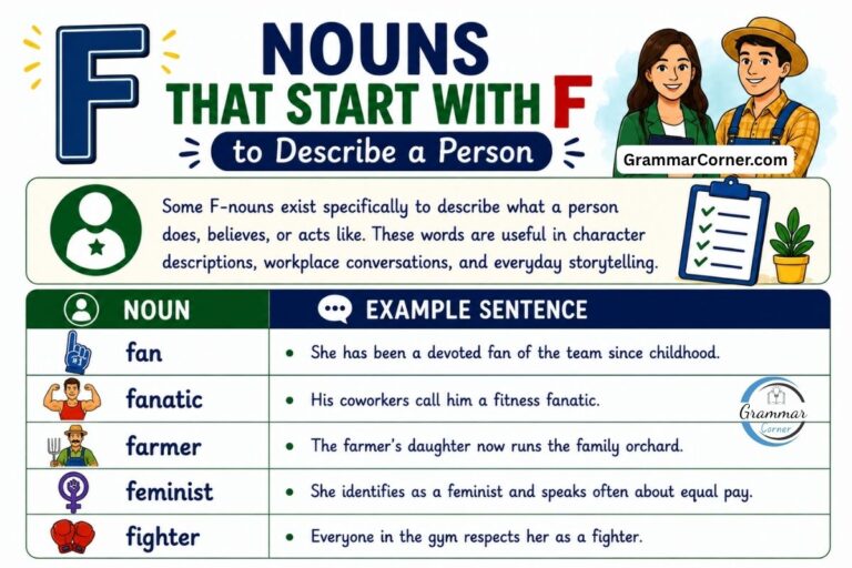 Nouns That Start With F to describe a person