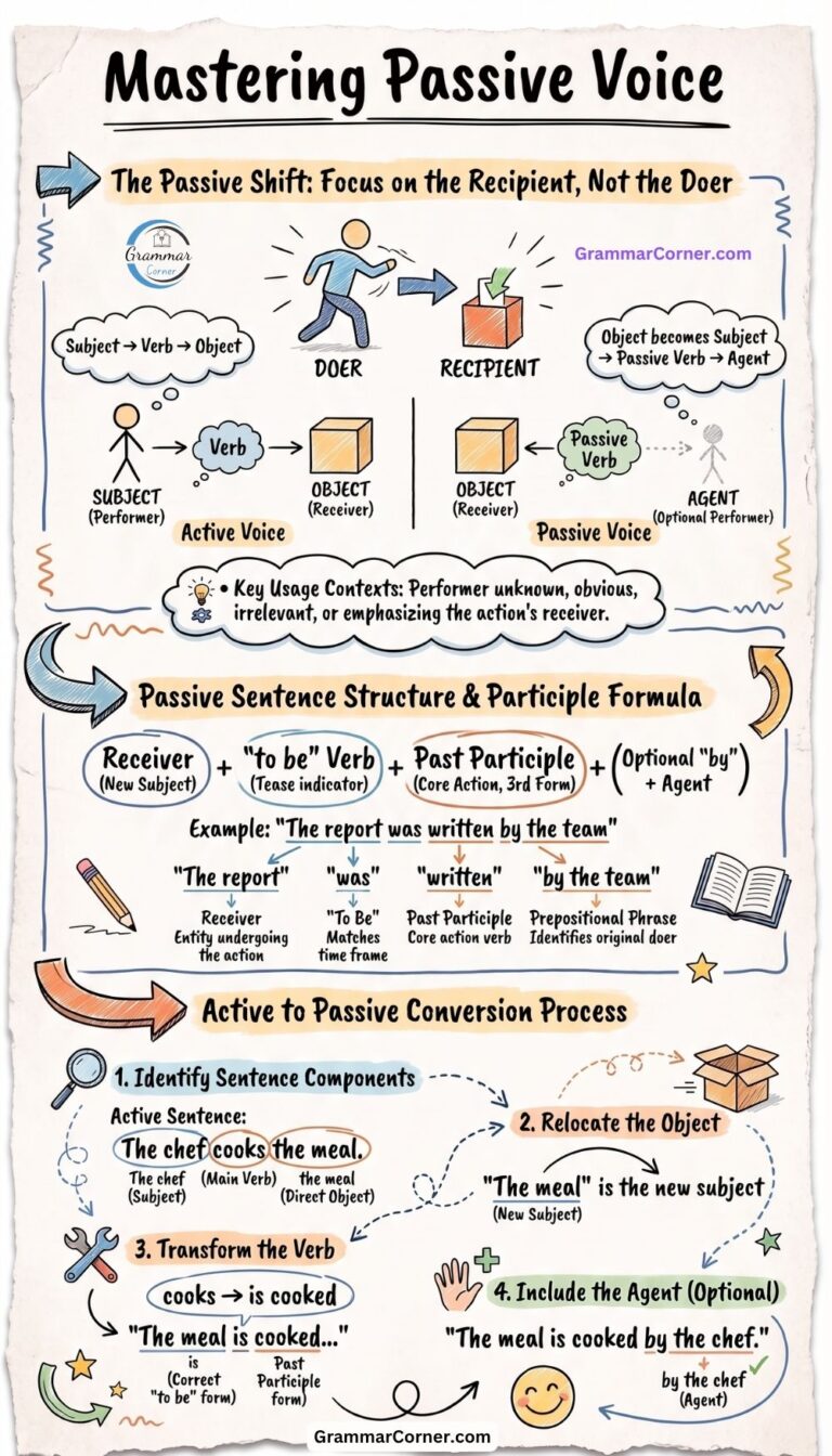 Passive Sentences (Structure & Examples) | Active Voice Vs. Passive ...
