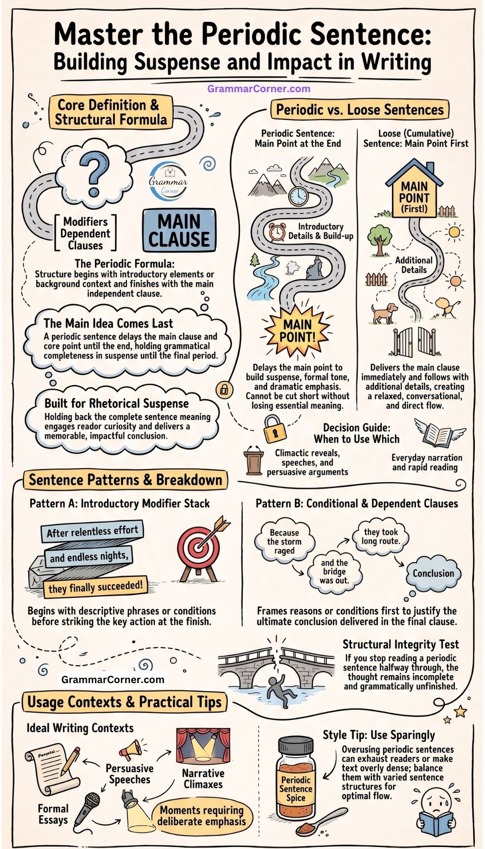 Periodic Sentences (Structure & Examples)