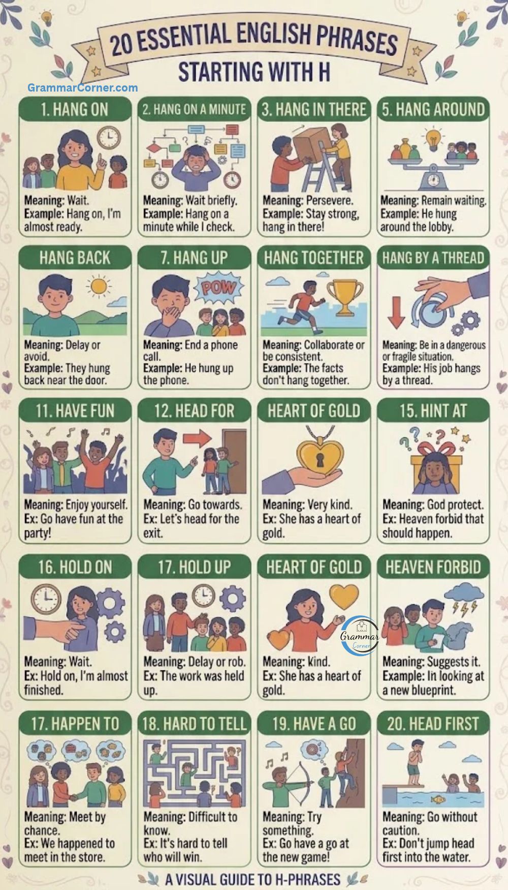 Phrases that Start With H (Meaning & Examples)