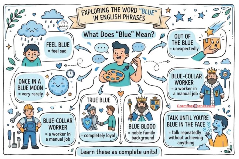 Phrases with blue
