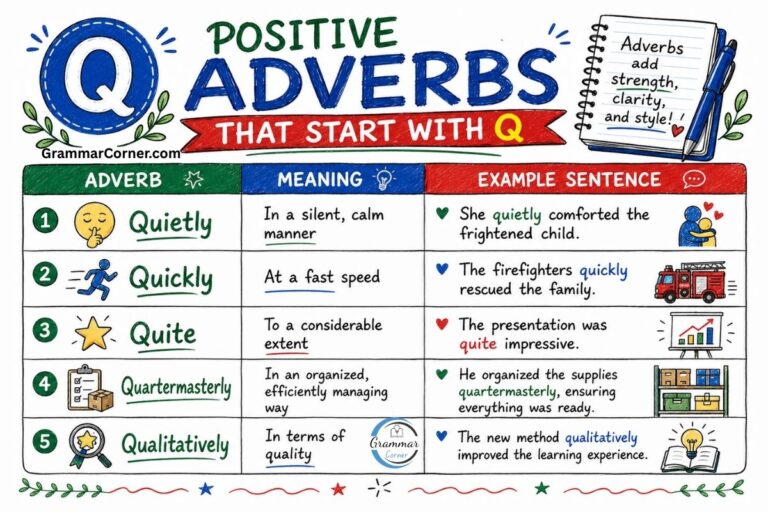 Positive Adverbs That Start With Q