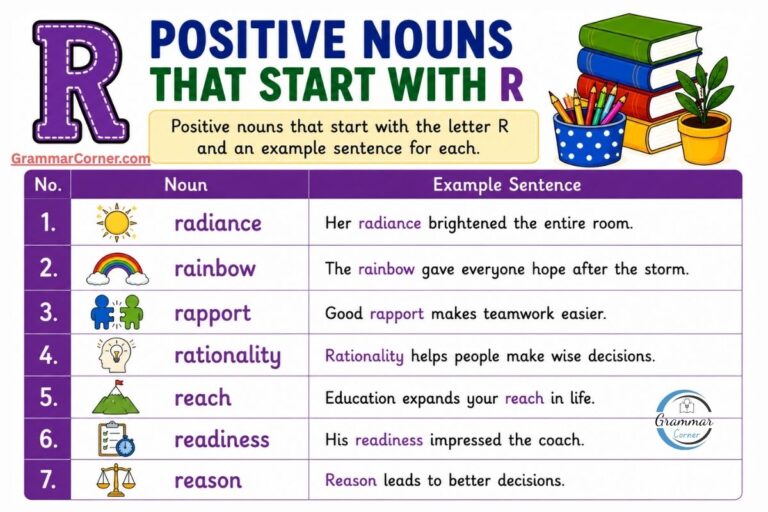 Positive Nouns That Start With R