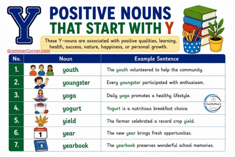 Positive Nouns That Start With Y