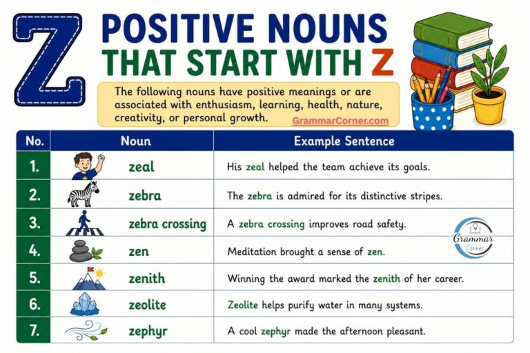 Positive Nouns That Start With Z