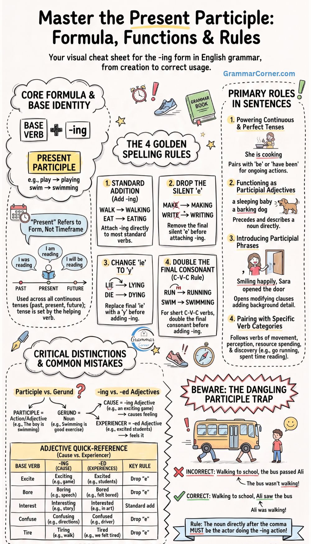 Present Participle Formula, Functions and Rules