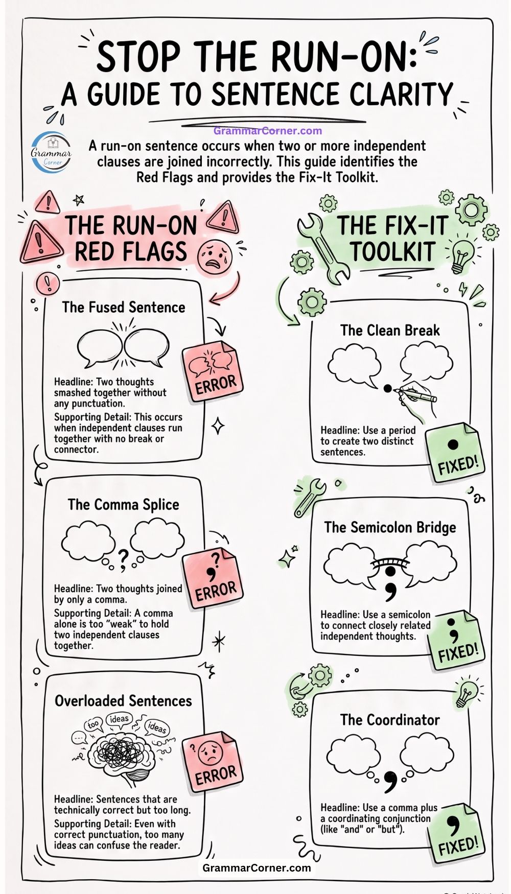 Run-on Sentences (Structure and Examples)