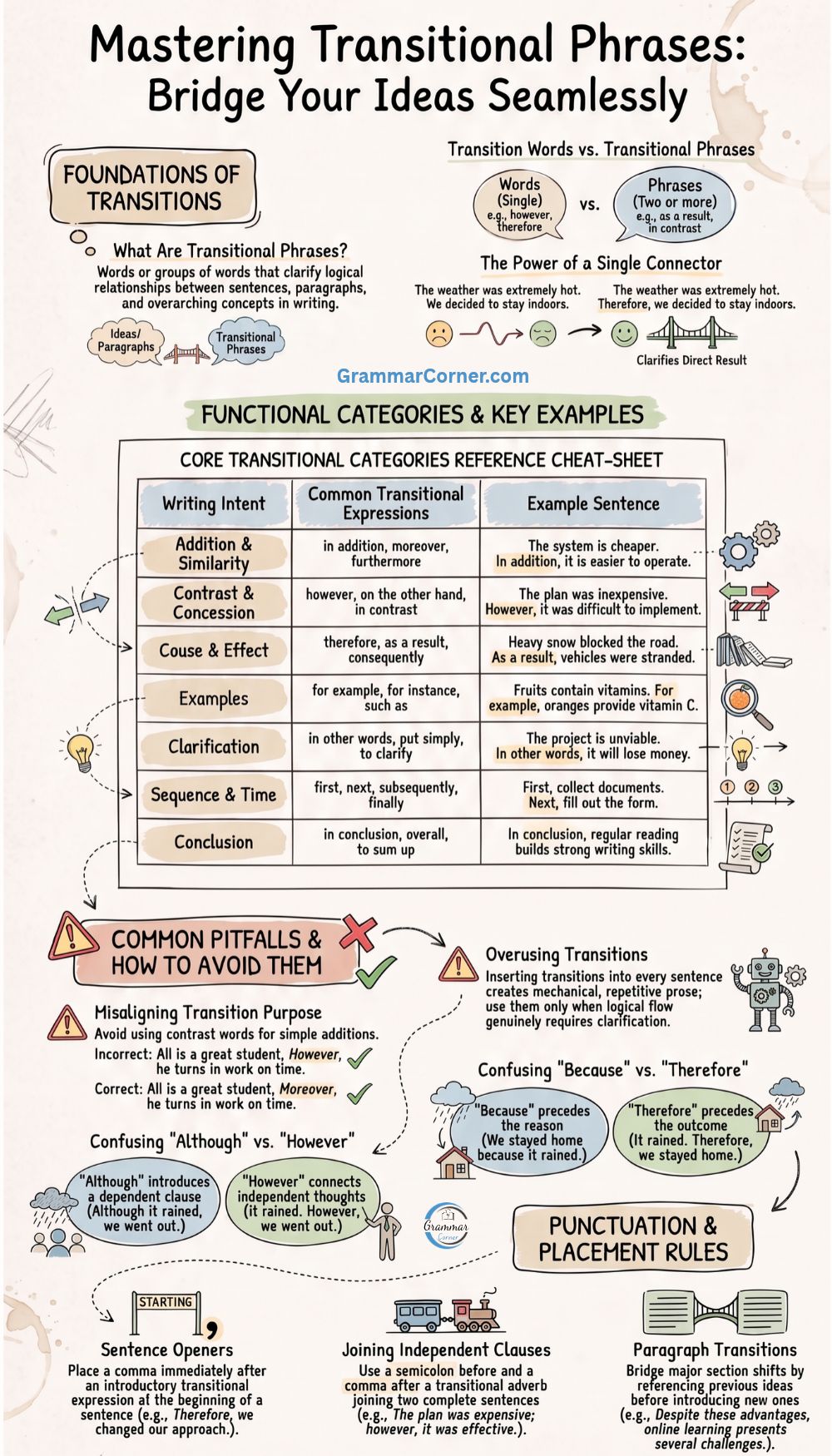 Transitional Phrases (Types and Examples)