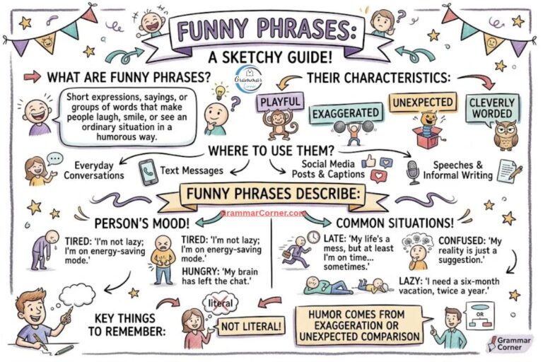 What are funny phrases?