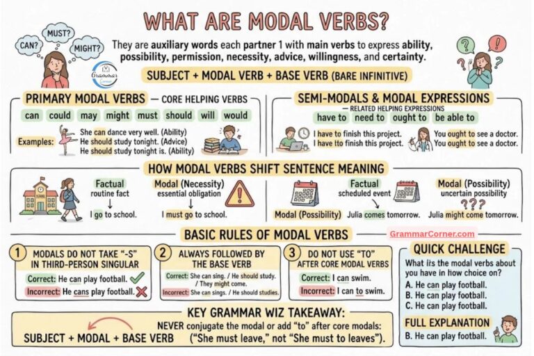 What are modal verbs?
