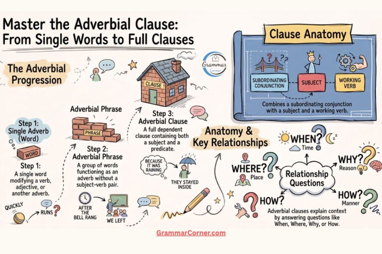 What is adverbial clause?