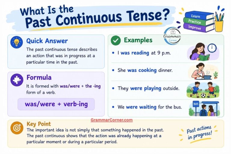 What is past continuous tense?
