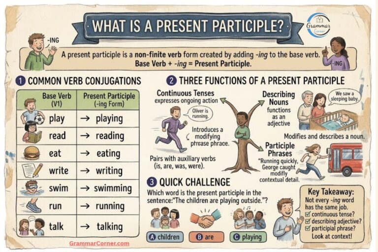 What is present participle?